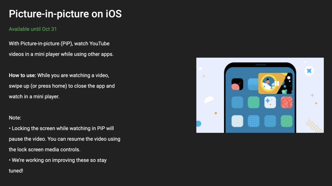 YouTube Premium Aboneleri Artık iOS'ta Resim İçinde Resim Özelliğini Kullanabilir