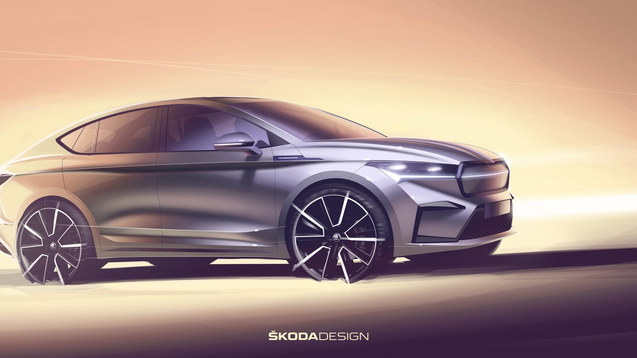 Škoda Enyaq Coupé iV çizimleri paylaşıldı, tanıtım 31 Ocak'ta